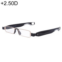 Load image into Gallery viewer, Portable Folding 360 Degree Rotation Presbyopic Reading Glasses with Pen Hanging, +2.50D