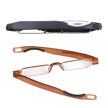 Load image into Gallery viewer, Portable Folding 360 Degree Rotation Presbyopic Reading Glasses with Pen Hanging, +2.50D