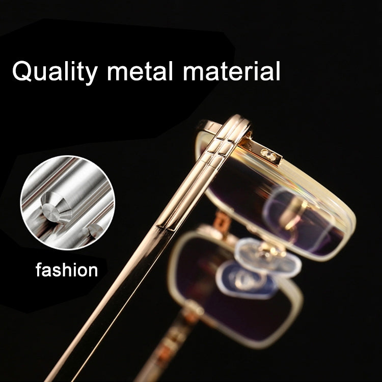 Folding Anti Blue-ray Presbyopic Reading Glasses with Case & Cleaning Cloth, +1.50D