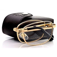 Load image into Gallery viewer, Folding Anti Blue-ray Presbyopic Reading Glasses with Case &amp; Cleaning Cloth, +2.00D