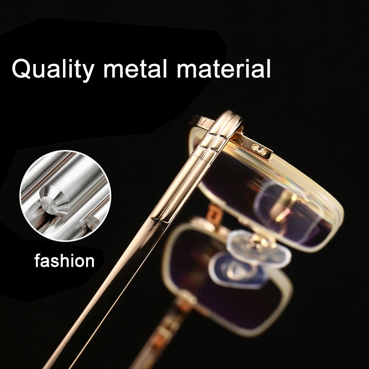 Folding Anti Blue-ray Presbyopic Reading Glasses with Case & Cleaning Cloth, +2.00D