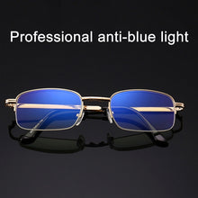 Load image into Gallery viewer, Folding Anti Blue-ray Presbyopic Reading Glasses with Case &amp; Cleaning Cloth, +3.50D