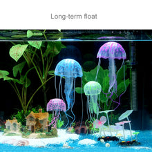 Load image into Gallery viewer, Aquarium Articles Decoration Silicone Simulation Fluorescent Sucker Jellyfish, Size: 8*20cm, 8cm