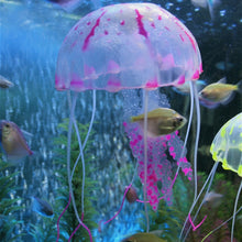 Load image into Gallery viewer, Aquarium Articles Decoration Silicone Simulation Fluorescent Sucker Jellyfish, Size: 8*20cm, 8cm