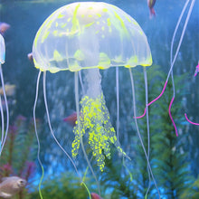 Load image into Gallery viewer, Aquarium Articles Decoration Silicone Simulation Fluorescent Sucker Jellyfish, Size: 8*20cm, 8cm