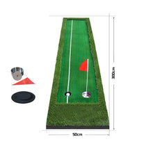 Load image into Gallery viewer, PGM Golf Double Colors Putting Mat Push Rod Trainer, Size: 50x300cm, Size: 50x300cm