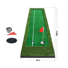 Load image into Gallery viewer, PGM Golf Double Colors Putting Mat Push Rod Trainer, Size: 75x300cm, Size: 75x300cm