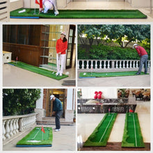 Load image into Gallery viewer, PGM Golf Double Colors Putting Mat Push Rod Trainer, Size: 75x300cm, Size: 75x300cm