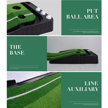 Load image into Gallery viewer, PGM Golf Mini Putting Mat Push Rod Trainer 2.5m, with Auto Ball Return Fairway