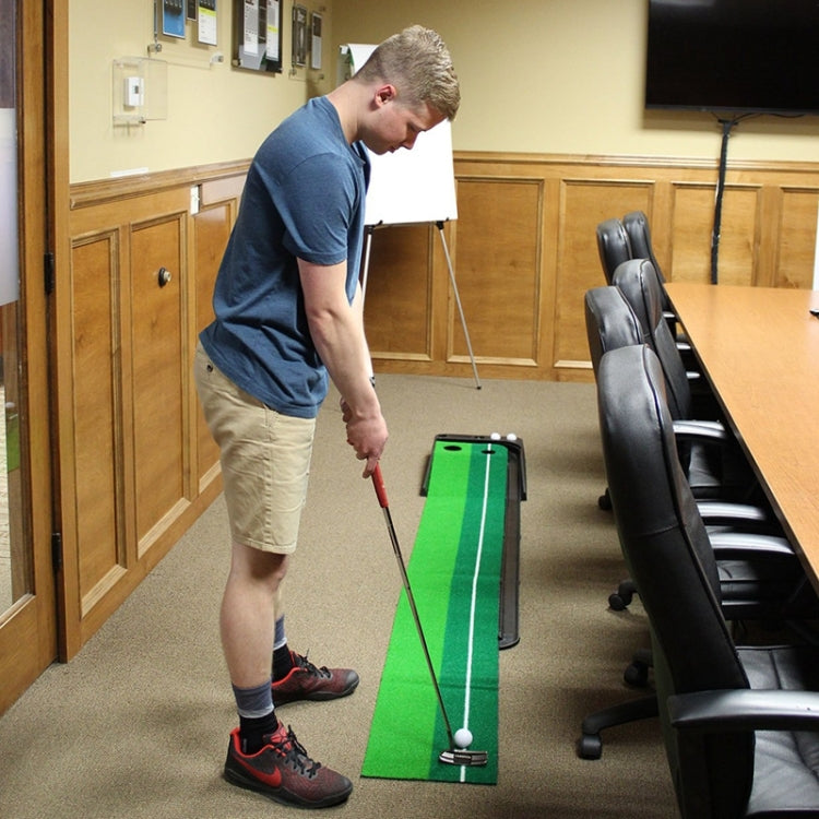 PGM Golf Mini Putting Mat Push Rod Trainer 3m, without Auto Ball Return Fairway