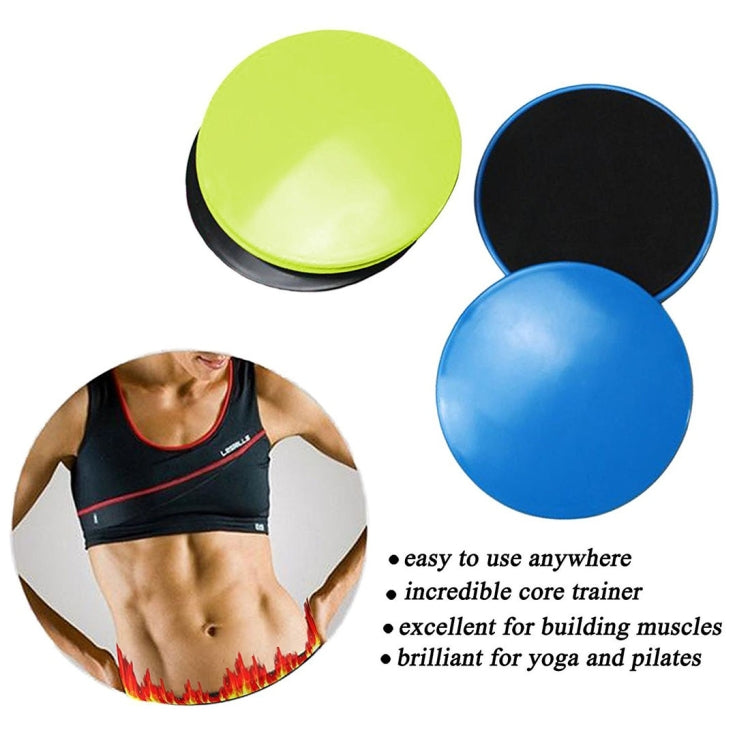 1 Pair 17.8cm Fitness Exercise Core Training Abdominal Workout Gliding Discs Sliding Disc