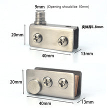 Load image into Gallery viewer, Glass Clip Single Door Touching Exhibition Cabinet Hinge, Single