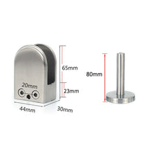 Load image into Gallery viewer, 201 Stainless Steel Glass Fish Mouth Support Rod Fixing Clip with 14x80mm Rod, Specification: XL, XL, with 14x80mm Rod