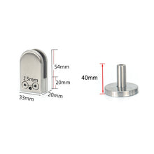 Load image into Gallery viewer, 201 Stainless Steel Glass Fish Mouth Support Rod Fixing Clip with 14x40mm Rod, Specification: S, S, with 14x40mm Rod