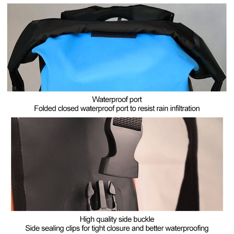 Outdoor Folding Double Shoulder Bag Dry Sack PVC Waterproof  Backpack, Capacity: 25L