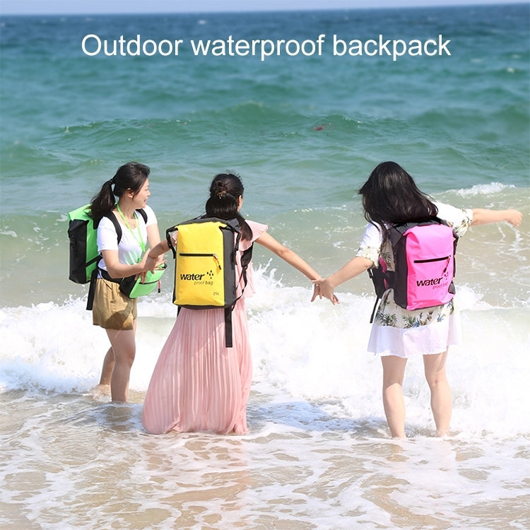 Outdoor Folding Double Shoulder Bag Dry Sack PVC Waterproof  Backpack, Capacity: 25L