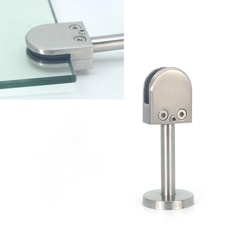 201 Stainless Steel Glass Fish Mouth Support Rod Fixing Clip with 14x80mm Rod, Specification: M, M, with 14x80mm Rod