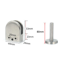 Load image into Gallery viewer, 201 Stainless Steel Glass Fish Mouth Support Rod Fixing Clip with 14x80mm Rod, Specification: M, M, with 14x80mm Rod