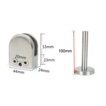 Load image into Gallery viewer, 201 Stainless Steel Glass Fish Mouth Support Rod Fixing Clip with 14x100mm Rod, Specification: M, M, with 14x100mm Rod