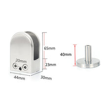 Load image into Gallery viewer, 304 Stainless Steel Glass Fish Mouth Support Rod Fixing Clip with 14x40mm Rod, Specification: XL, XL, with 14x40mm Rod
