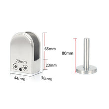 Load image into Gallery viewer, 304 Stainless Steel Glass Fish Mouth Support Rod Fixing Clip with 14x80mm Rod, Specification: XL, XL, with 14x80mm Rod