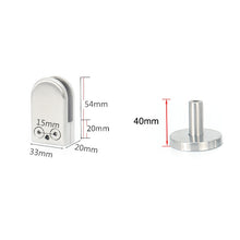 Load image into Gallery viewer, 304 Stainless Steel Glass Fish Mouth Support Rod Fixing Clip with 14x40mm Rod, Specification: S, S, with 14x40mm Rod