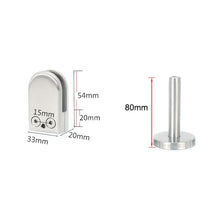 Load image into Gallery viewer, 304 Stainless Steel Glass Fish Mouth Support Rod Fixing Clip with 14x80mm Rod, Specification: S, S, with 14x80mm Rod
