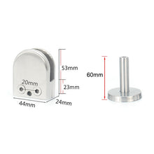 Load image into Gallery viewer, 304 Stainless Steel Glass Fish Mouth Support Rod Fixing Clip with 14x60mm Rod, Specification: M, M, with 14x60mm Rod