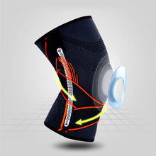Load image into Gallery viewer, Sports High Elastic Shockproof Non-slip Silicone Knee Support Guards with Pressure Strip Size: L