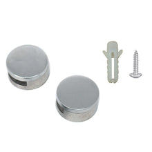 Load image into Gallery viewer, 10 PCS Circular Glass Mirror Holder Buckle Fixing Accessories with Screw &amp; Rubber Plug, Circular, with Screw &amp; Rubber Plug