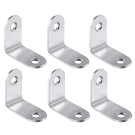 50pcs Stainless Steel 90 Degree Angle Bracket,Corner Brace Joint Bracket Fastener Furniture Cabinet Screens Wall (30mm), 30mm (50pcs)