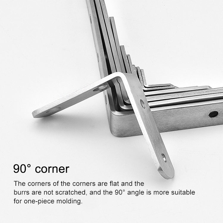 10pcs Stainless Steel 90 Degree Angle Bracket,Corner Brace Joint Bracket Fastener Furniture Cabinet Screens Wall (40mm), 40mm (10pcs)