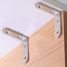 Load image into Gallery viewer, 10pcs Stainless Steel 90 Degree Angle Bracket,Corner Brace Joint Bracket Fastener Furniture Cabinet Screens Wall (50mm), 50mm (10pcs)