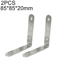 Load image into Gallery viewer, 2pcs Stainless Steel 90 Degree Angle Bracket,Corner Brace Joint Bracket Fastener Furniture Cabinet Screens Wall (85mm), 85mm (2pcs)