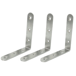 2pcs Stainless Steel 90 Degree Angle Bracket,Corner Brace Joint Bracket Fastener Furniture Cabinet Screens Wall (100mm), 100mm (2pcs)