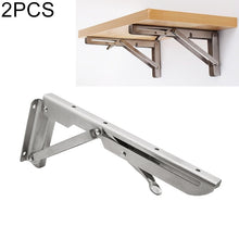 Load image into Gallery viewer, 2 PCS 10 inch K Type Wall-mounted Foldable Stainless Steel Spring Storage Shelf for Dining Table, 10 inch