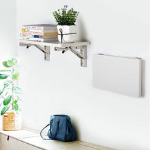 Load image into Gallery viewer, 2 PCS 10 inch K Type Wall-mounted Foldable Stainless Steel Spring Storage Shelf for Dining Table, 10 inch
