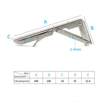 Load image into Gallery viewer, 14 inch K Type Wall-mounted Foldable Stainless Steel Spring Storage Shelf for Dining Table, 14 inch