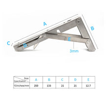 Load image into Gallery viewer, 2 PCS 10 inch Billy Wall-mounted Foldable Stainless Steel Spring Storage Shelf for Dining Table, 10 inch