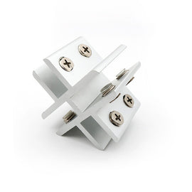 Cross-type Aluminum Alloy Glass Combination Clamp Cabinet Partition Fixing Clip, Cliped 8-10mm, Cross-type Cliped 8-10mm