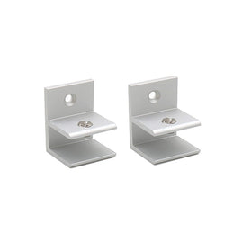 10 PCS F-type Aluminum Alloy Glass Combination Clamp Cabinet Partition Fixing Clip, Size: S, Cliped 5-10mm, F-type, S, Cliped 5-10mm