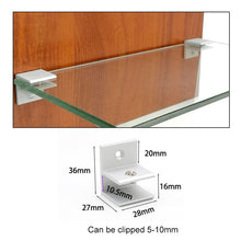 Load image into Gallery viewer, 10 PCS F-type Aluminum Alloy Glass Combination Clamp Cabinet Partition Fixing Clip, Size: S, Cliped 5-10mm, F-type, S, Cliped 5-10mm