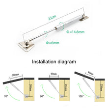 Load image into Gallery viewer, Iron Head Cabinet Gas Holder Hydraulic Rod Buffer Telescopic Strut, 10 inch 80N (8kg), Iron Head, 10 inch 80N (8kg)