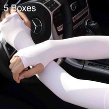 Load image into Gallery viewer, 5 Boxes New Style Ice Silk Sleeves Fresh and Cool UV Protection Oversleeve, Open Fingers Style, Open Fingers Style