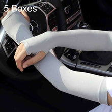 Load image into Gallery viewer, 5 Boxes New Style Ice Silk Sleeves Fresh and Cool UV Protection Oversleeve, Open Fingers Style, Open Fingers Style