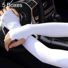 Load image into Gallery viewer, 5 Boxes New Style Ice Silk Sleeves Fresh and Cool UV Protection Oversleeve, Open Fingers Style, Open Fingers Style