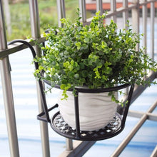 Load image into Gallery viewer, Iron Metal Railing Potted Plant Shelves Hanging Flowerpot Rack