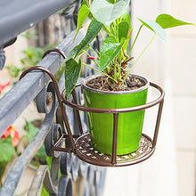 Load image into Gallery viewer, Iron Metal Railing Potted Plant Shelves Hanging Flowerpot Rack