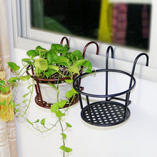 Load image into Gallery viewer, Iron Metal Railing Potted Plant Shelves Hanging Flowerpot Rack