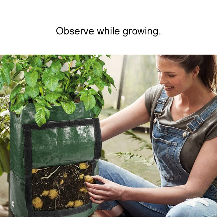 7 Gallons Potato Planting PE Bags Vegetable Planting Grow Bags Farm Garden Supplies, Size: 30cm x 35cm, 30cm x 35cm